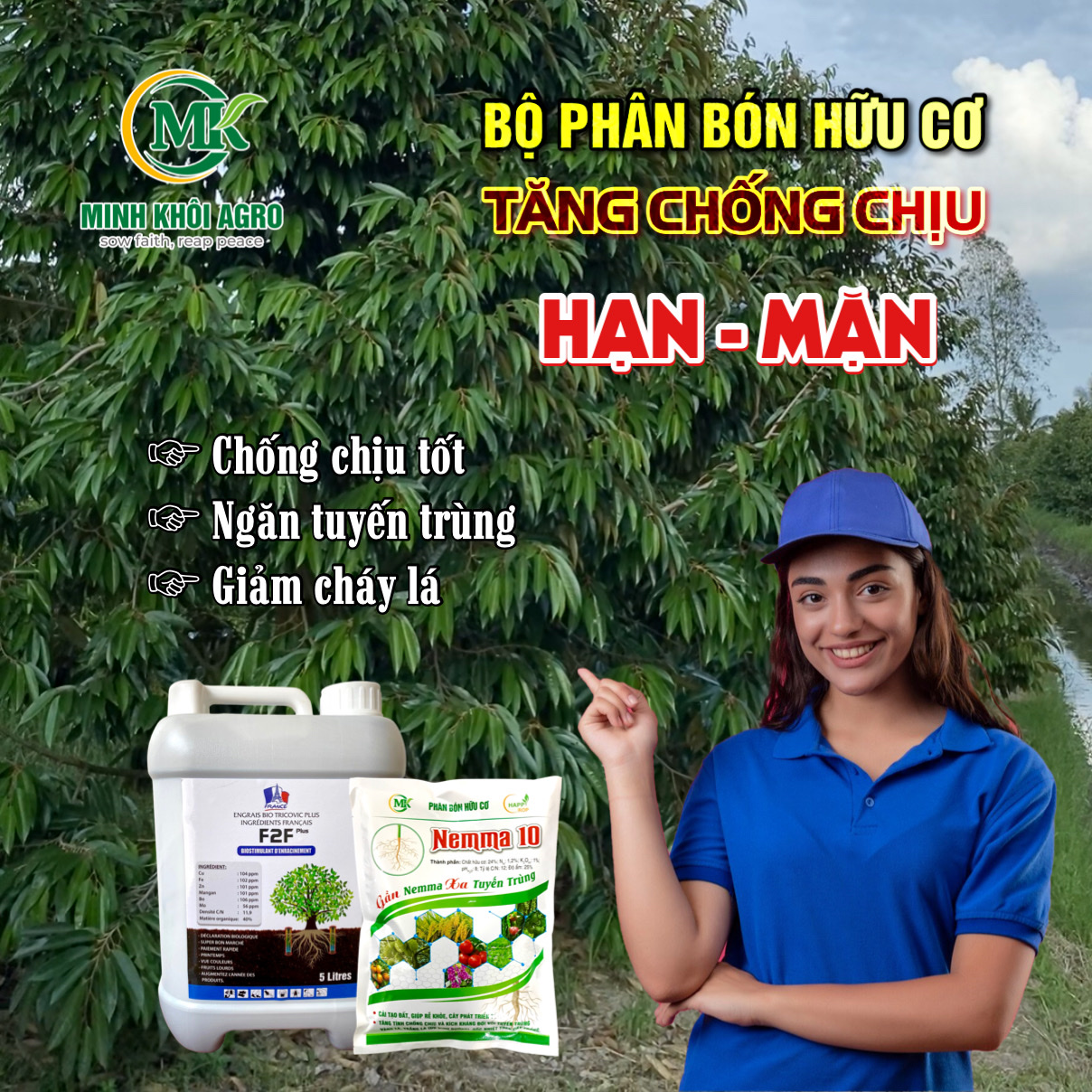 Phân bón hữu cơ TĂNG CHỐNG CHỊU HẠN MẶN